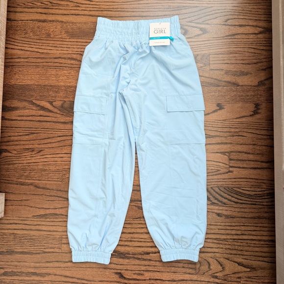 NWT Athleta Girls Run Free Cargo Jogger - size 8/10 - light blue - Picture 2 of 3
